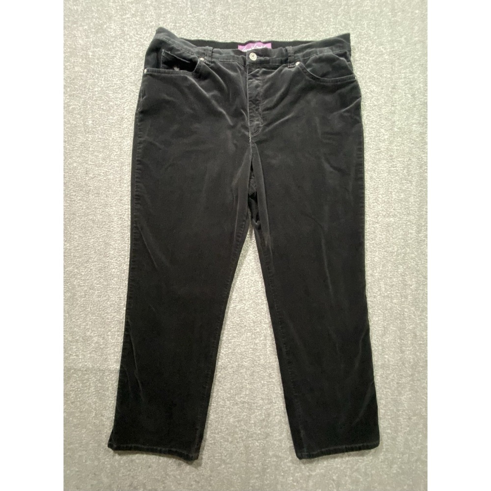 Gloria Vanderbilt Jeans Womens Black Dark Academia Size 18